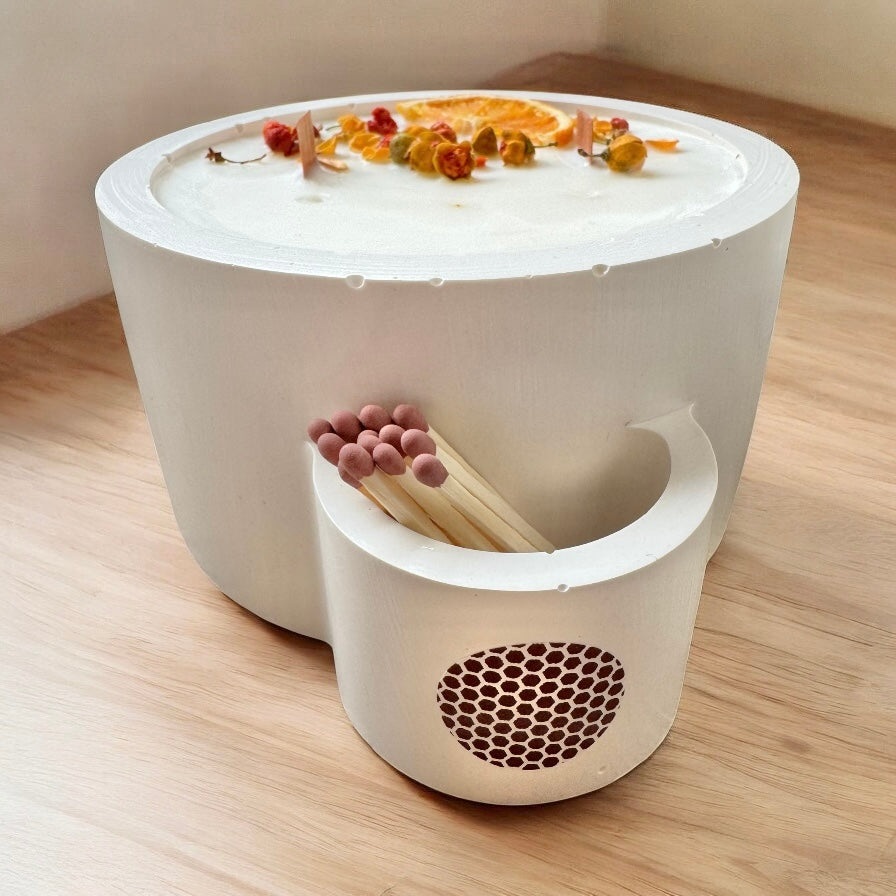 Vela de cera de soja Naranja y especias dulces