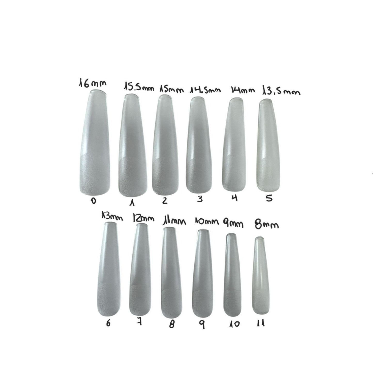 Kit de uñas XL Verde pastel y destellos- 24 uñas