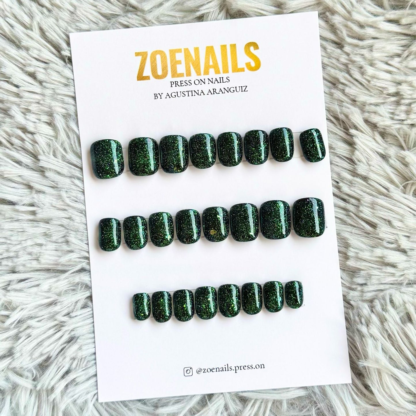 Kit de uñas Green- 24 uñas
