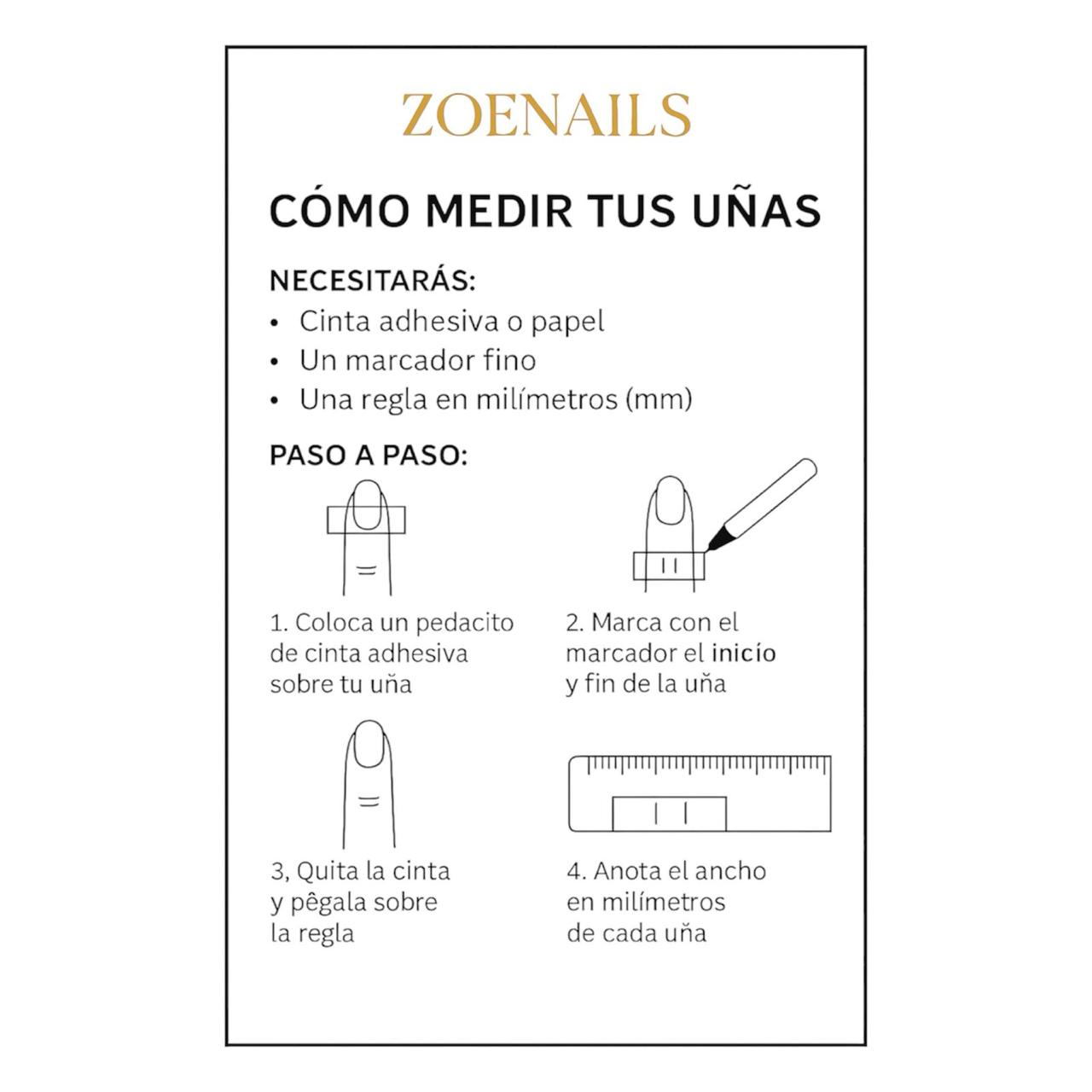 Kit de uñas Nude french - 24 uñas