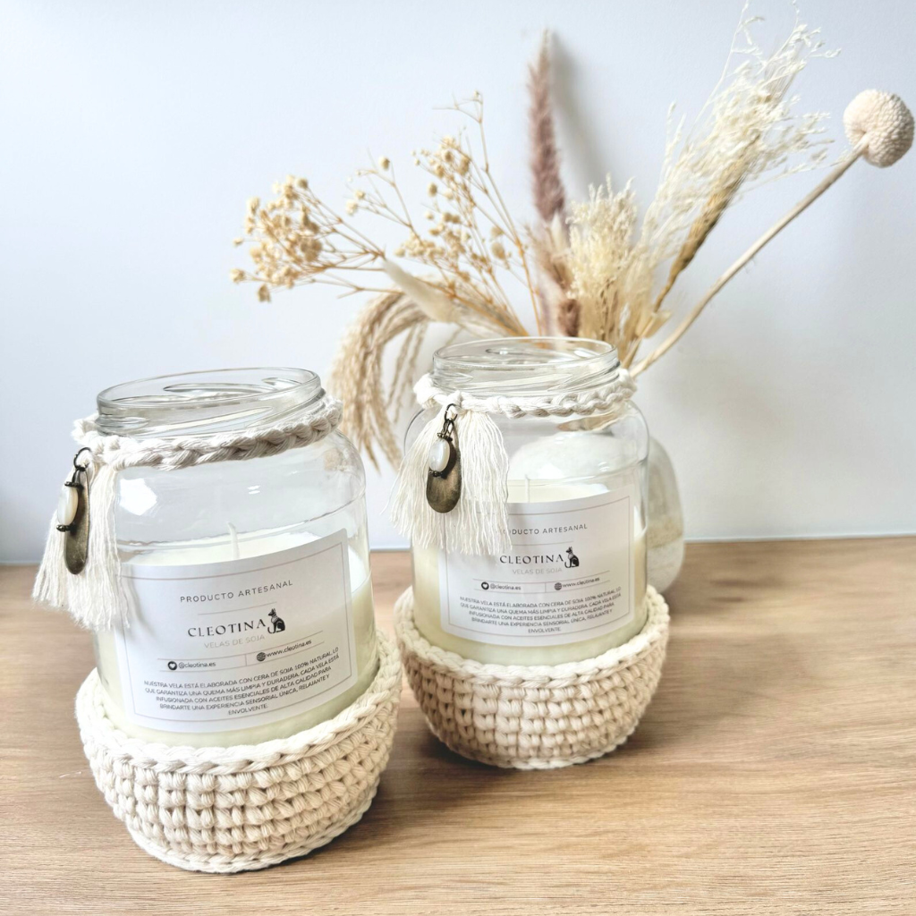Vela de Ambar & Sandal con canasta