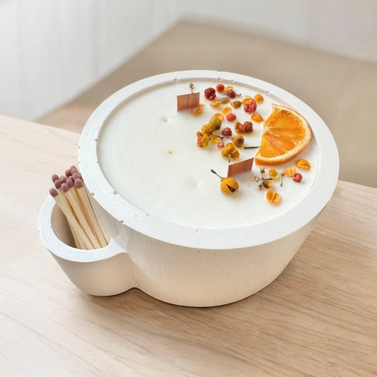 Vela de cera de soja Naranja y especias dulces