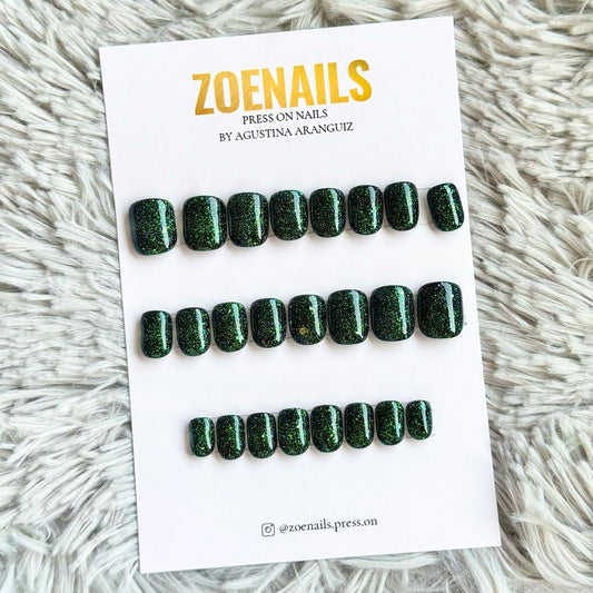 Kit de uñas Green- 24 uñas