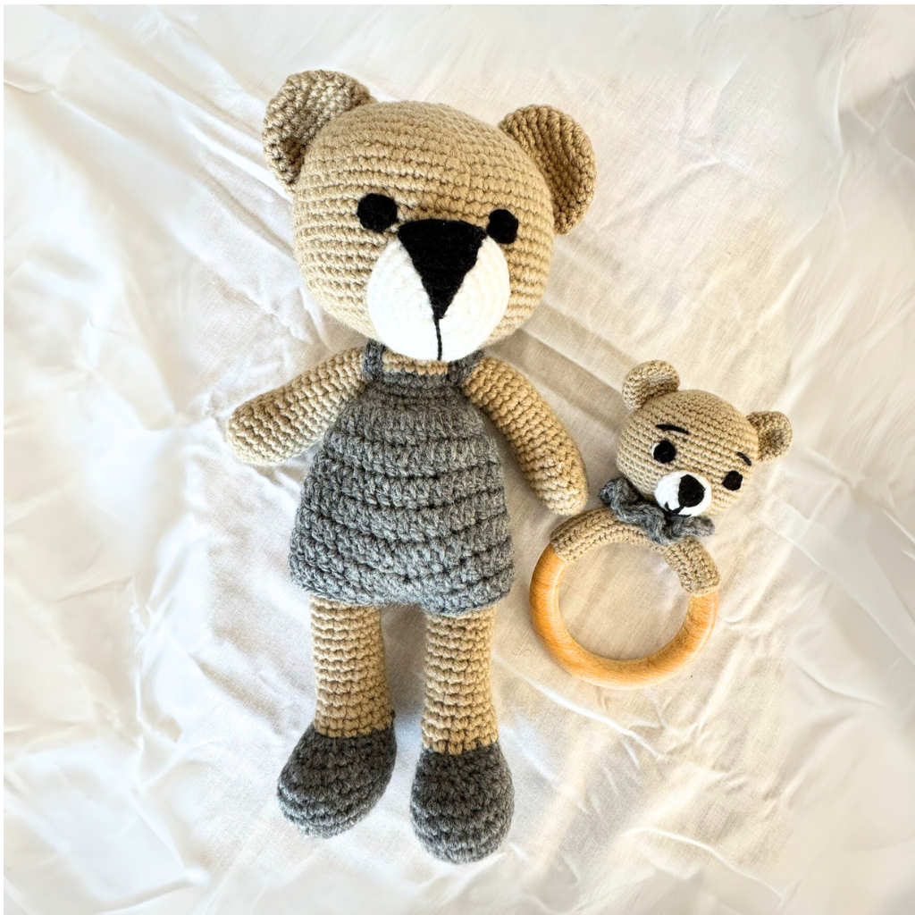 Conjunto Osito Coco + Mordedor