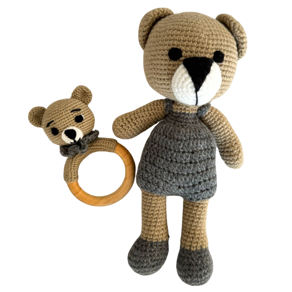 Conjunto Osito Coco + Mordedor